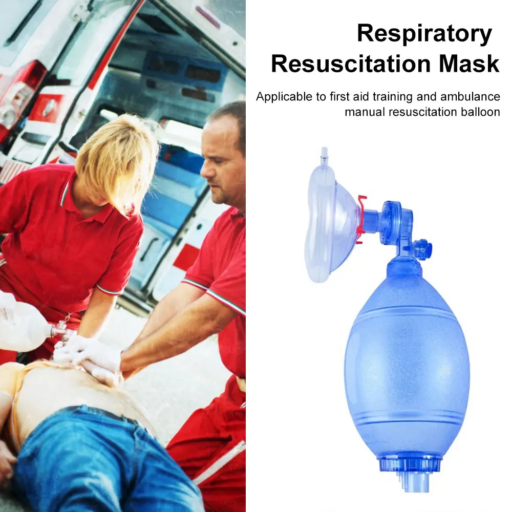 First Aid Manual PVC Adult/Child/Infant Resuscitation Ambu Bags 2000ml/1600ml Reservoir Bag Emergency Self-help Rescue Tool