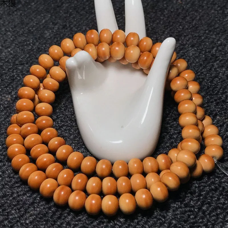 Olive Stone Round 108 Long Strand Spacers Accessories Spacer Bracelet Loose Seed Beads Necklace