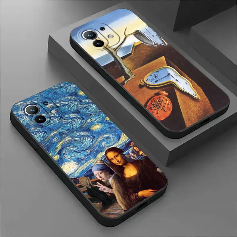 Funny Oil Painting Van Gogh Starry Phone Case For Xiaomi 14T 13T 12T 11T 14 Pro 11 Lite Poco X3 X4 X5 X6 M5 F5 F6 Pro Soft Cover