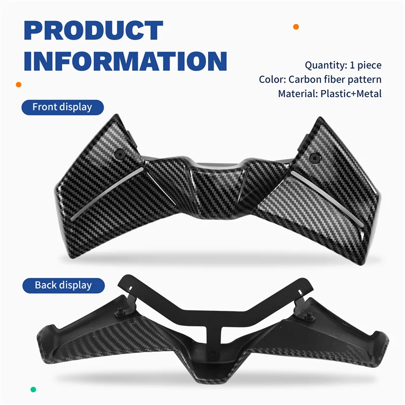 Moto Spoiler Anteriore Downforce Nudo Carenatura Frontale Winglet Ala Aerodinamica Per MT-09 MT09 2024-2025
