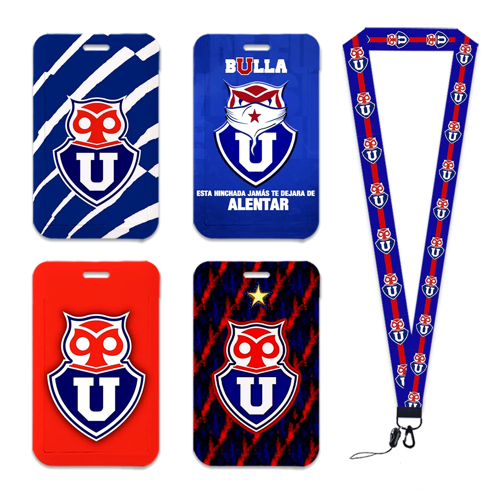 

Chile Football Team Card Holder Neck Strap Keychain Bus Card Case Lanyard Men Door Identity Badge Holders Students Lanyards