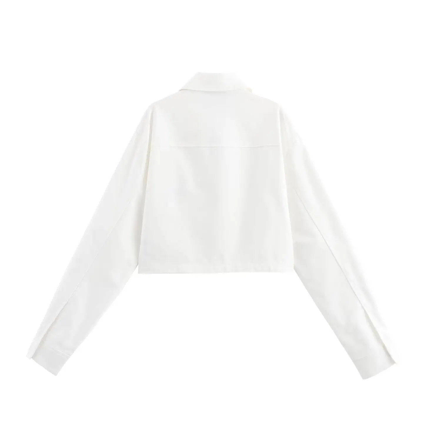 KONDALA 2025 Autumn Casual Solid Women Jackets Short Regular Pocket Streetwear Coats Zipper White Fashion Women Vintage Outwear