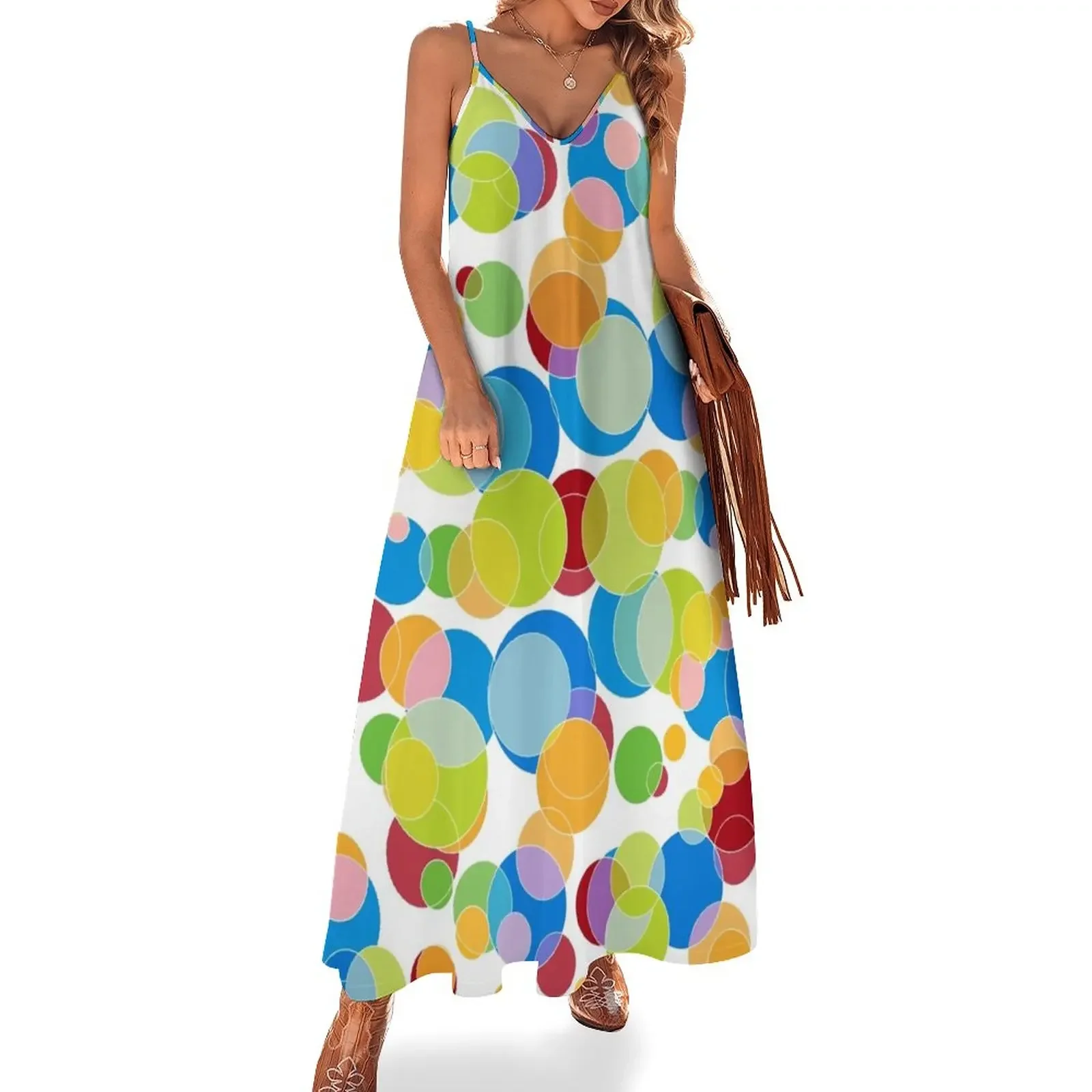 

Colorful Circles Sleeveless Dress dresses summer woman 2024 evening dresses luxury 2024 Female dress