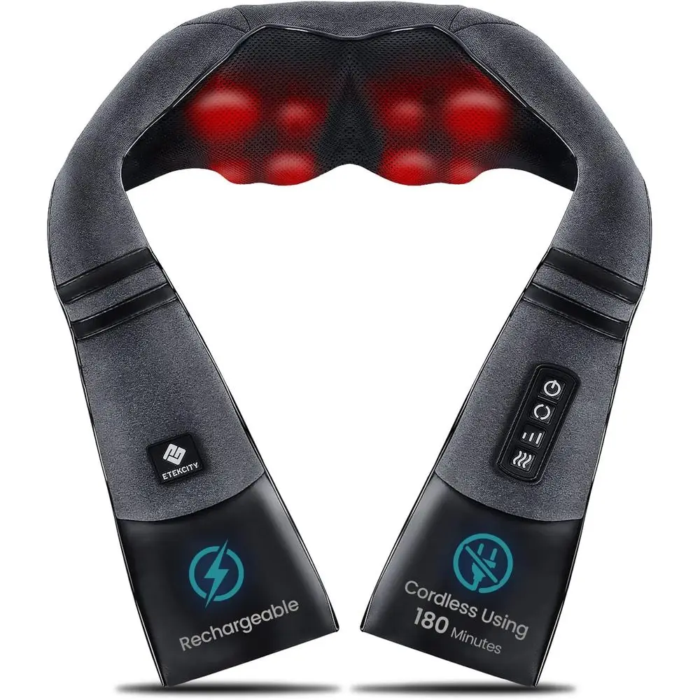 

Heat-Relieving Deep Tissue Massager, Wearable Rechargeable Shiatsu Back & Shoulder Massager, Ideal Gift for Loved Ones, HSA-Elig