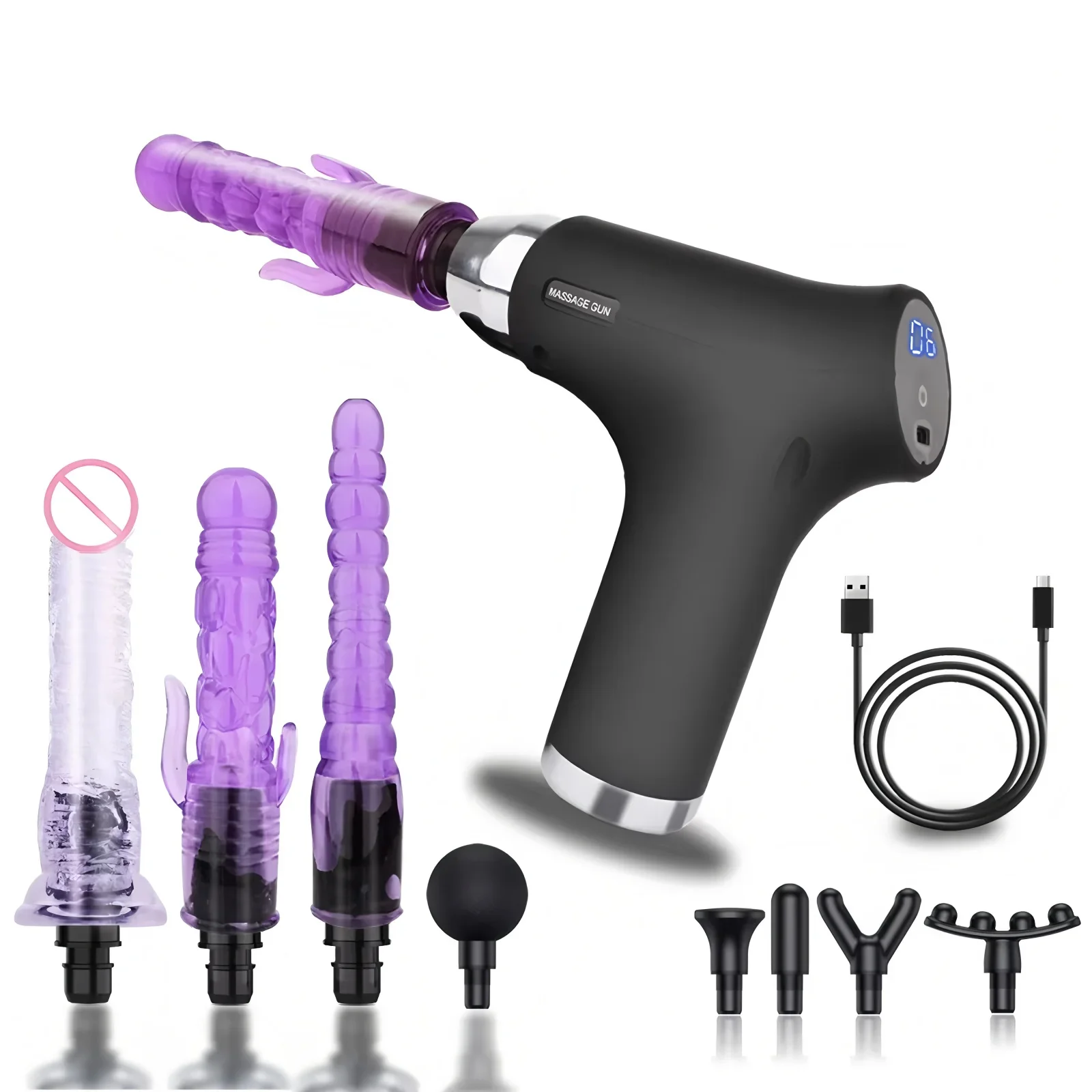 Handheld telescopic sports sex machine Adult Massage Gun for Women Body Deep Tissue Muscle Relaxation striking For Vibration