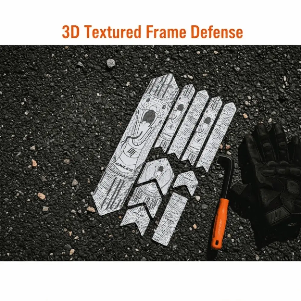 

Durable Scratch-Proof Bike Frame Sticker Removable 3D Frame Guard Sticker PVC Frame Protector Sticker Mountain Bike