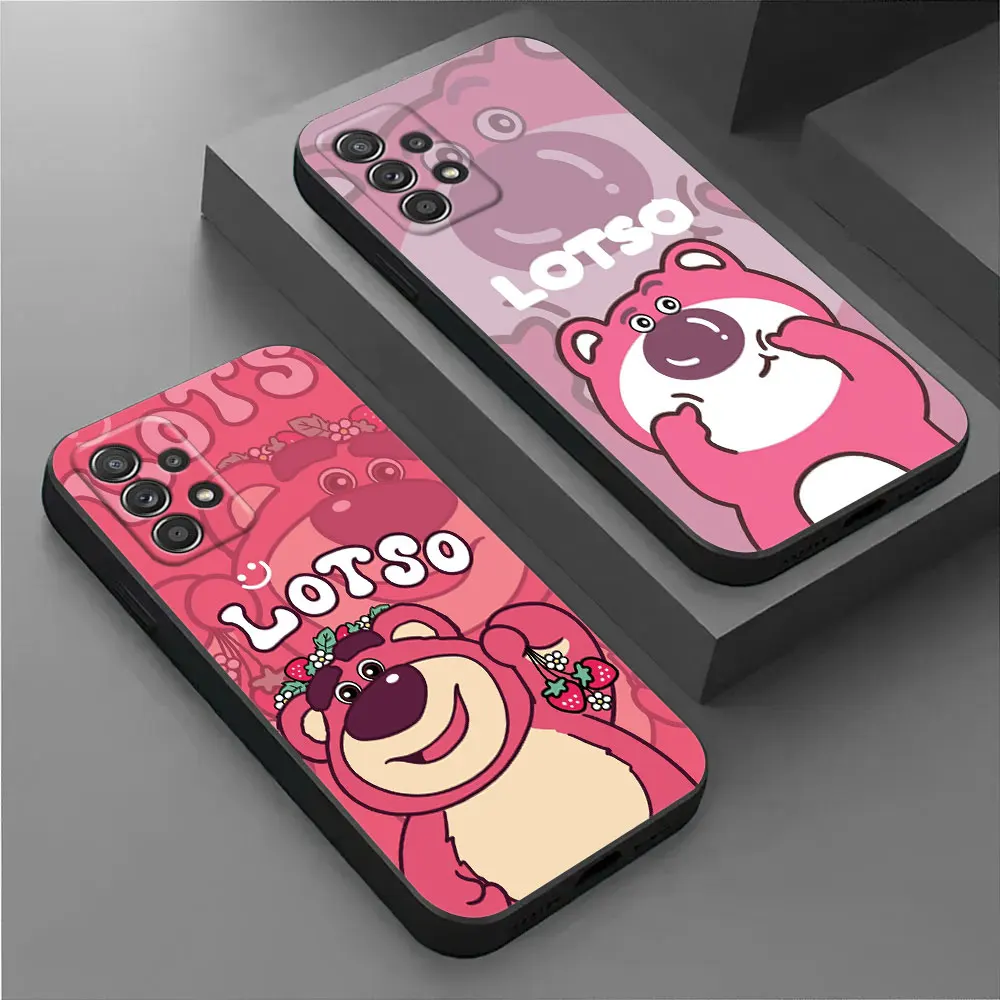 

Lotso Strawberry Bear For Samsung Galaxy A55 Case A54 A52S A53 5G A51 A34 A35 A33 A32 A50 A72 A71 A30 A7 A9 2018 Case Soft Cover