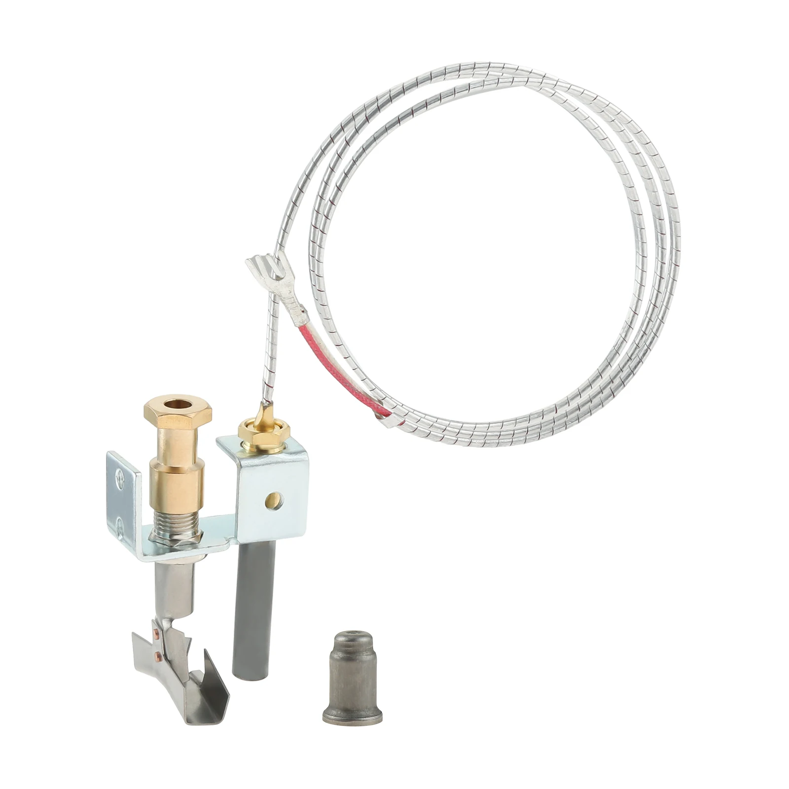 Pilot Burner and 750 Millivolt Thermopile Assembly Own 36-Inch 2 Lead Aluminium Glass Fiber Wire for Furnace Controls Replace