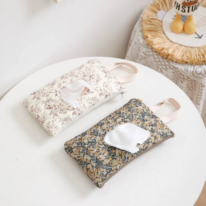 Newly Designed Printed Tissue Box - Baby and Mother's Daily Necessities Storage Box - Mother's Travel Wet Wipes Pouch Organizers