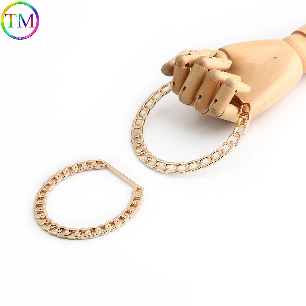 2/10 قطعة حقيبة ذهبية سلسلة مقبض محفظة مقابض إطار المعصم بين قوسين DIY بها بنفسك يدويا للمرأة حقيبة كتف مقبض الملحقات