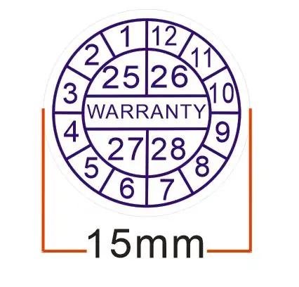 Universal Round 5/10/15mm Rectangle 20*10mm 100pcs Laptop/Ipad Warranty Sticker Destructive Fraigle Seal Label Date void sticker