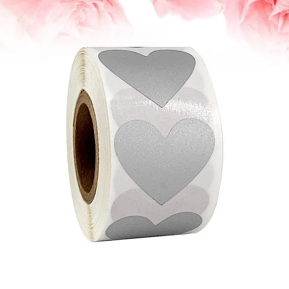 300Pcs Rose Gold Heart Shaped Scratch Off Labels Stickers for Party Games Birthdays Wedding DIY Cards Prize Gift