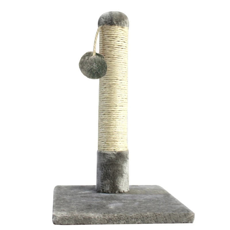 Tall Cat Scratching Post, Cat Claw Scratcher with Hanging Ball, Durable Cat Furniture with Sisal Rope