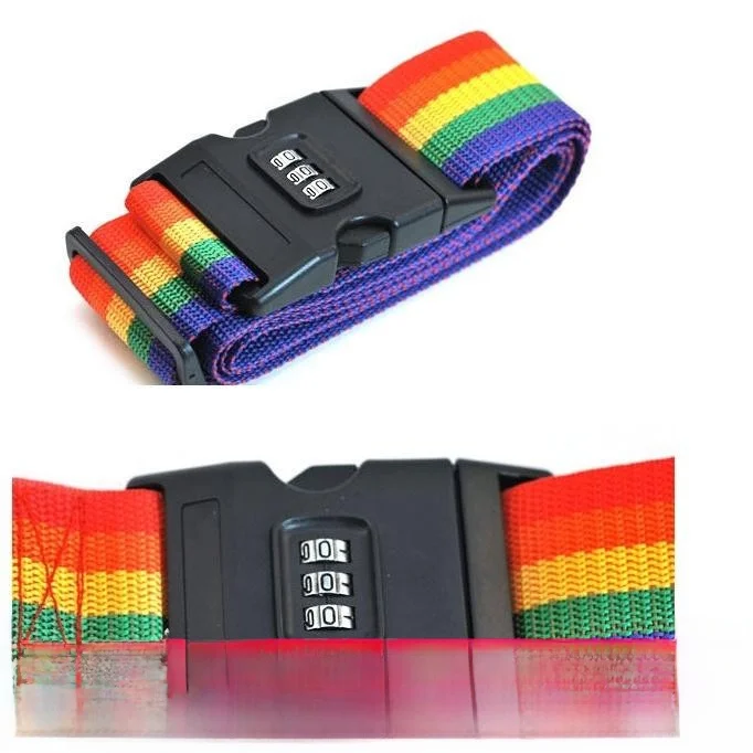 

Cross Paing Tape Lage Strap Fixed Cus Password Lo Baggage Tie Che-In Travel Suitcase Binding Strap