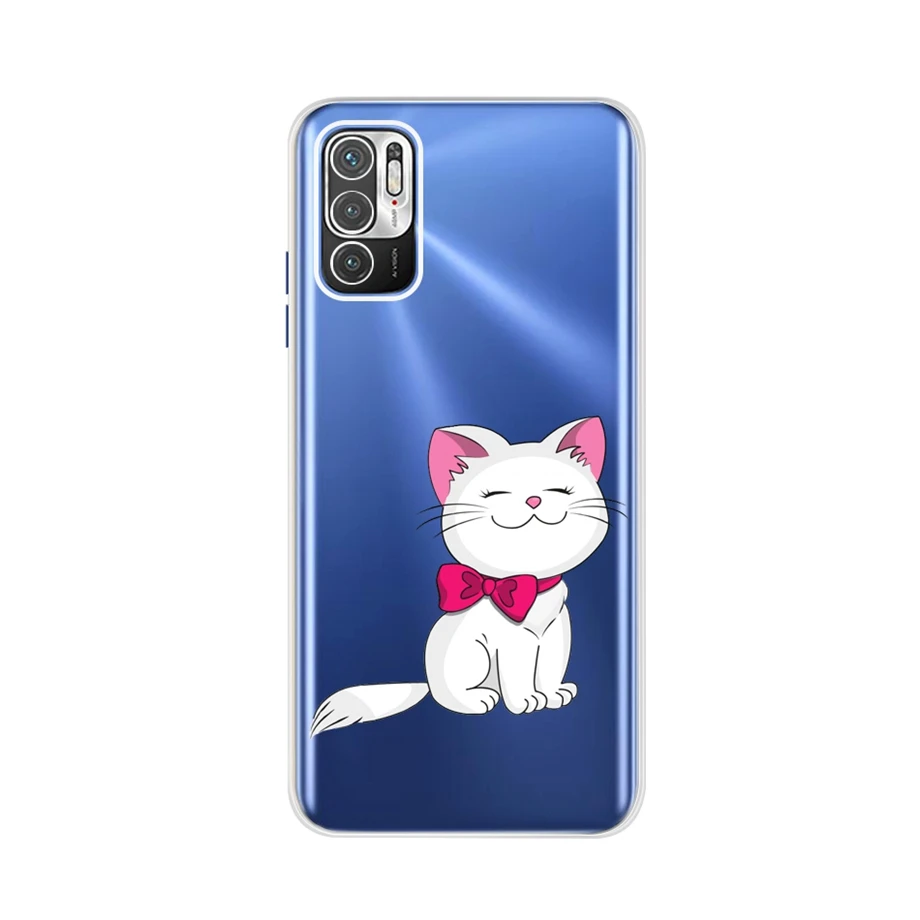 Case For Xiaomi Redmi Note 10 5G Capa Flowers Soft Silicone Covers For Redmi Note 10 Note10 10T Poco M3 Pro 4G 5G Clear Fundas