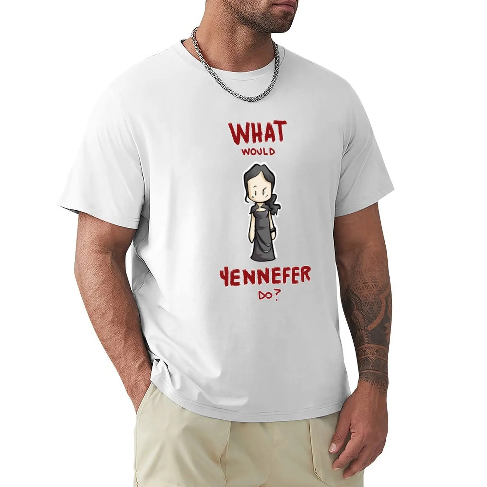 

WW Yennefer do T-shirt oversizeds plus size tops plus sizes Aesthetic clothing plain white t shirts men