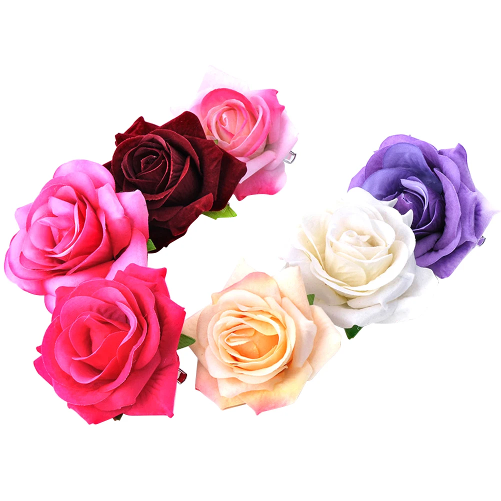 

15 шт., заколки для волос с цветком розы, элегантные заколки для женщин, аксессуары для волос, свадебная вечеринка, выпускной, церковные танцы, летний пикник