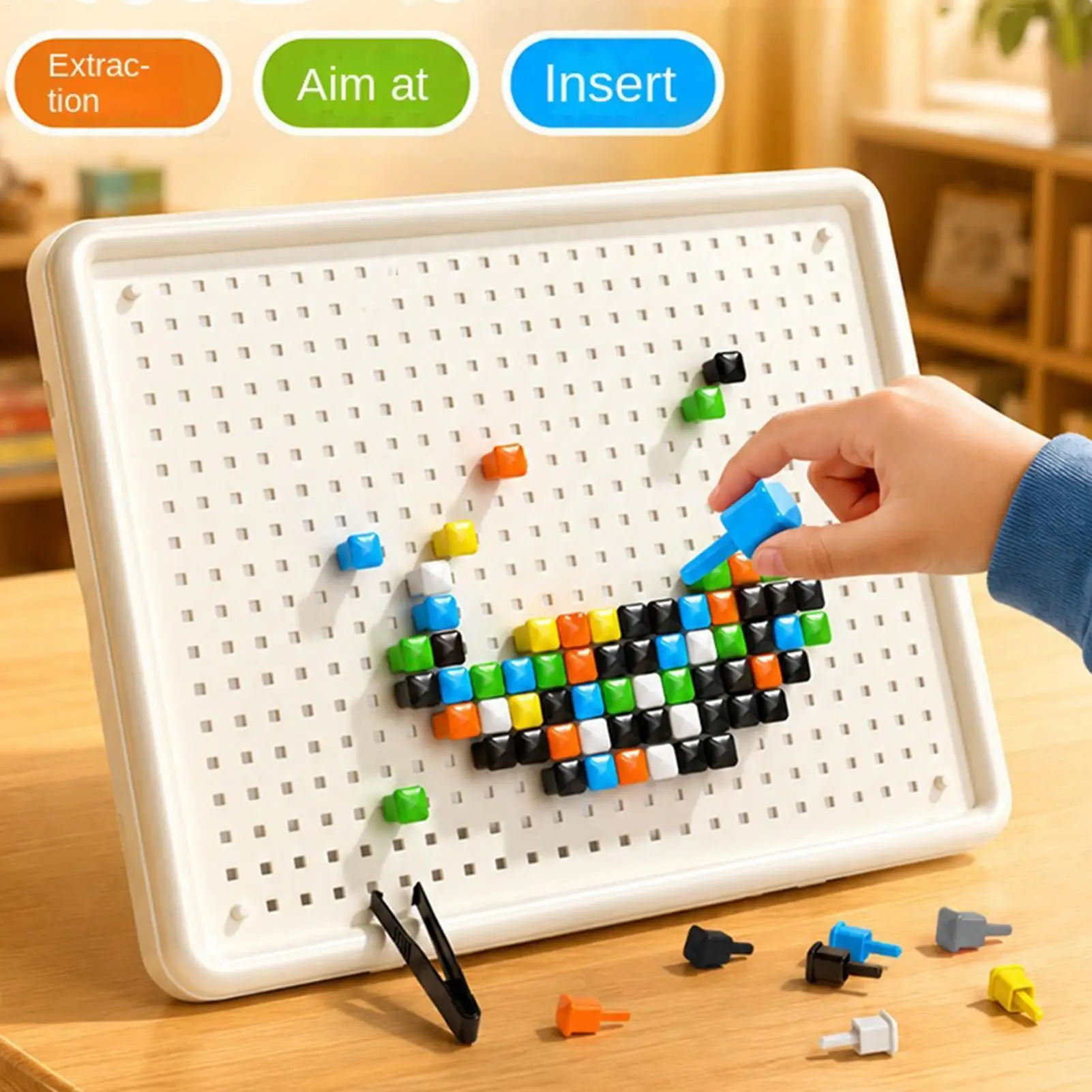 Mushroom Peg Puzzle 710 Pieces Brain Teaser Jigsaw Pegboard Mushroom Nails Pegboard For Kids Boys Girls Home Travel Party Favors