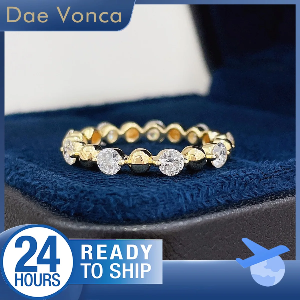 18K Yellow Gold Round Lab Grown Diamond Ring Total 1.2ct Round Lab Created Diamond Ring Anniversary Gift for Girlfriend
