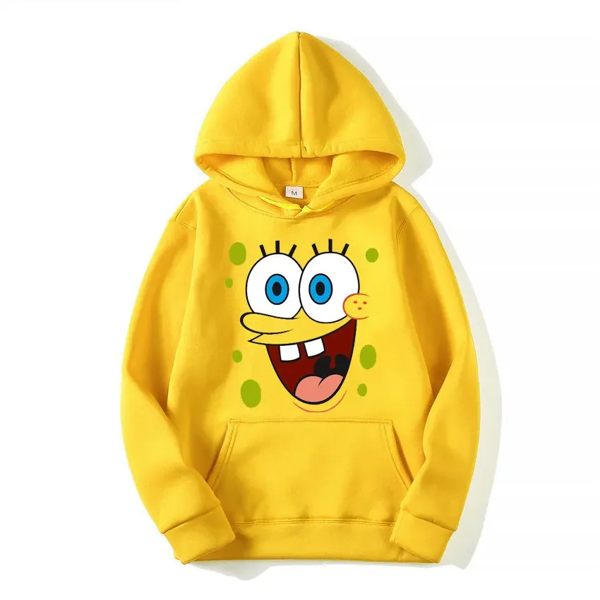 SpongeBob Cartoon Anime printing Boys and girls hoodies Autumn and Winter Fashionable and cute Parent child clothing hoodie