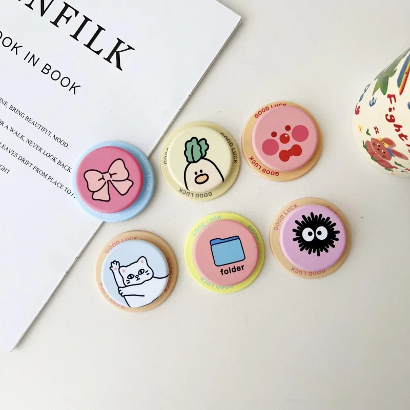 Simpatico cartone animato coreano per impugnatura magnetica per telefono Magsafe Tok Griptok supporto per iPhone 16 supporto per anello pieghevole per custodia di ricarica wireless