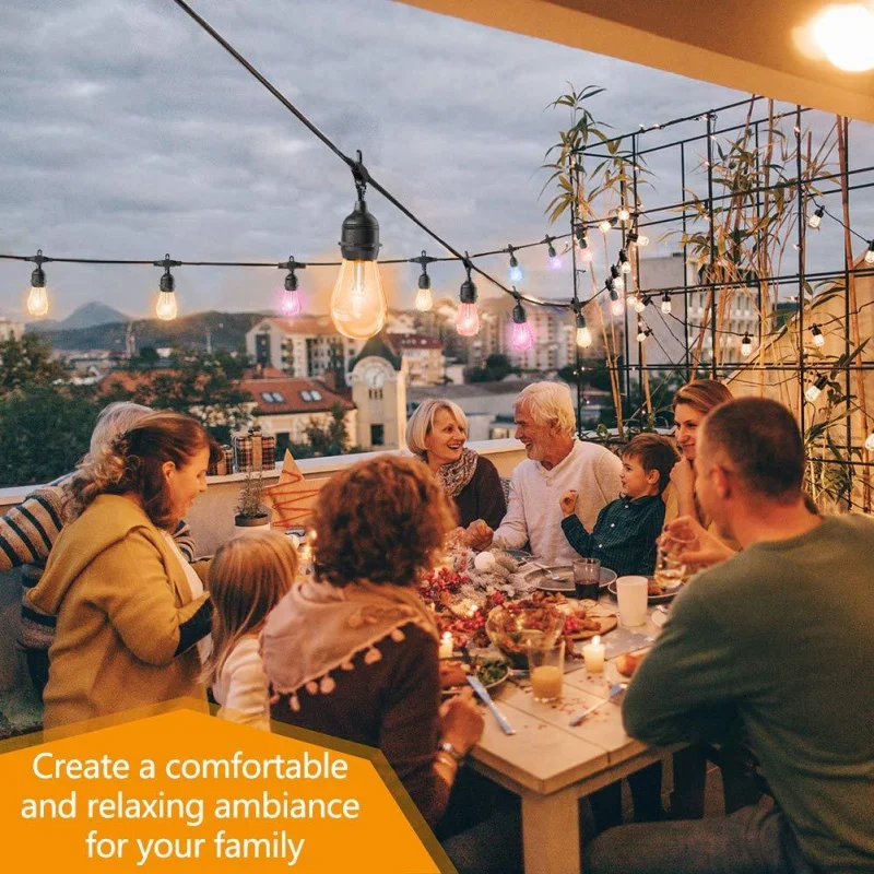 سلسلة الطاقة الشمسية ضوء لمبة استبدال التيار المتناوب 220 فولت 110 فولت شاتيربروف LED لمبات S14 E27 1 واط 2 واط اديسون مصباح بفتيل لمبات 2700 كيلو #6