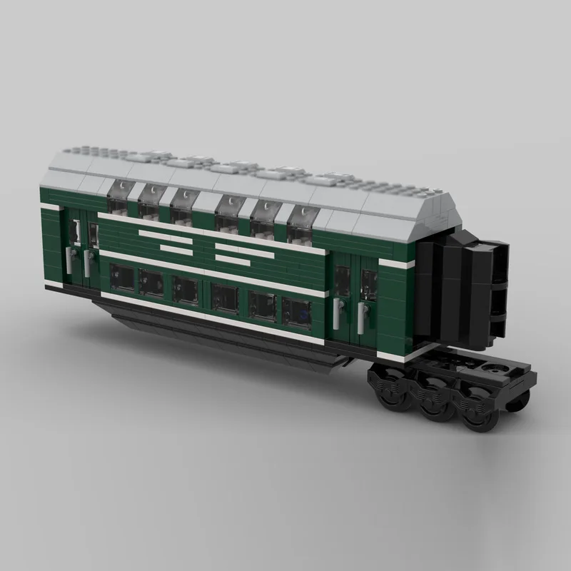 Model samochodu miejskiego MOC Klocki konstrukcyjne Niemiecki wagon kolejowy Modułowa technologia Prezenty świąteczne dla dzieci Zabawki do składania Zestaw