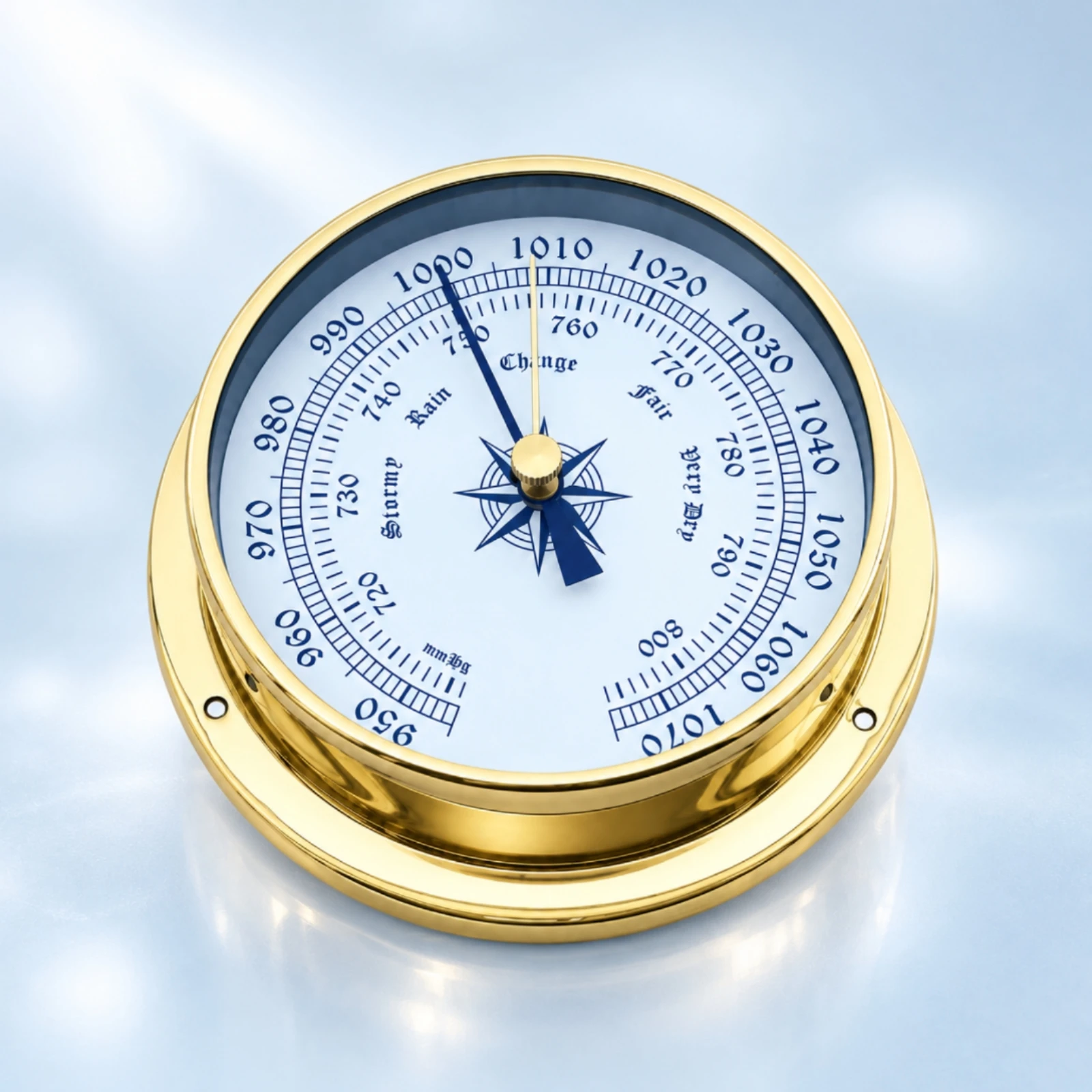 Pressure Gauge Easy-to-Read Face Weather Glass with Two Pressure Measurements Weather Instrument for Sailors, Study, Office