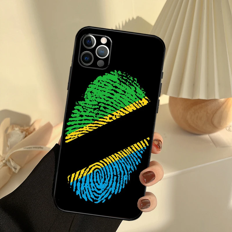 Tanzania National Flag Case For iPhone 11 12 13 14 15 16 Pro Max Cover For iPhone 13 12 Mini XR X XS Max Plus