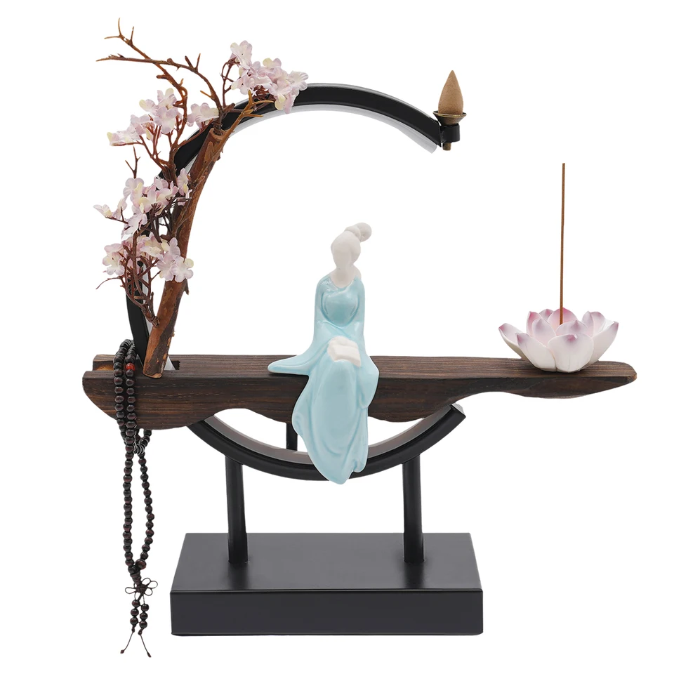 Classical Backflow Incense Burner with LED Light