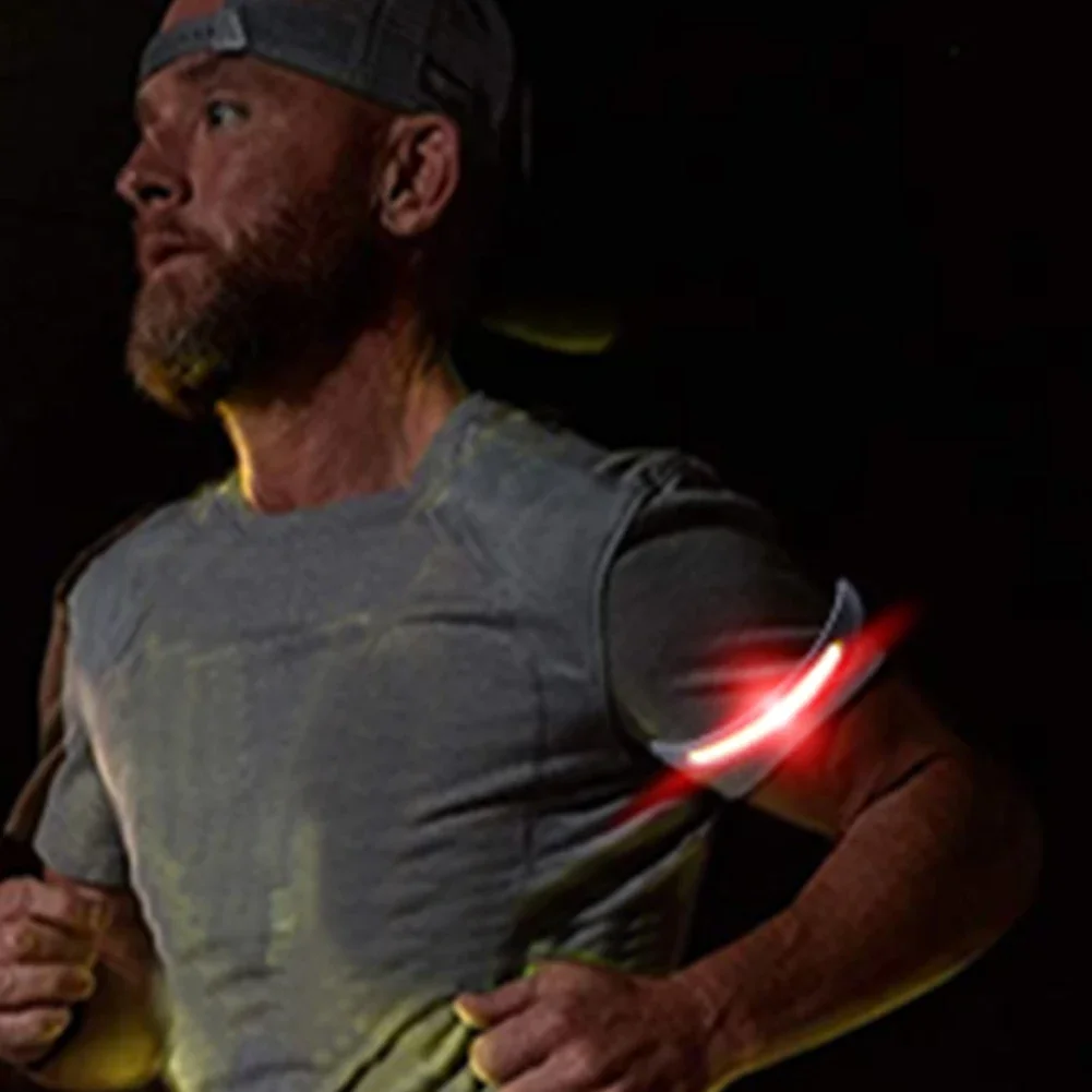 Sportowa opaska na ramię i nogę 350mAh 500 lm COB LED nocne bieganie piesze wycieczki lampa kempingowa typu C latarka USB z możliwością ładowania latarnia