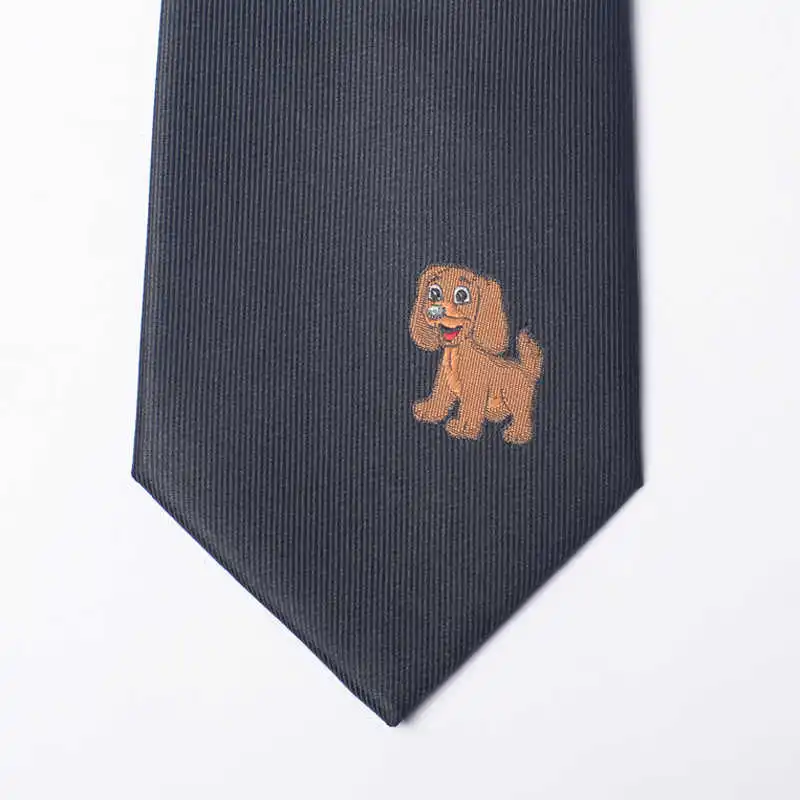 

Chinese Zodiac Tie Men's 7cm Formal Shirt Accessories With Fashionable And Personalized Embroidered Animal Pattern Necktie