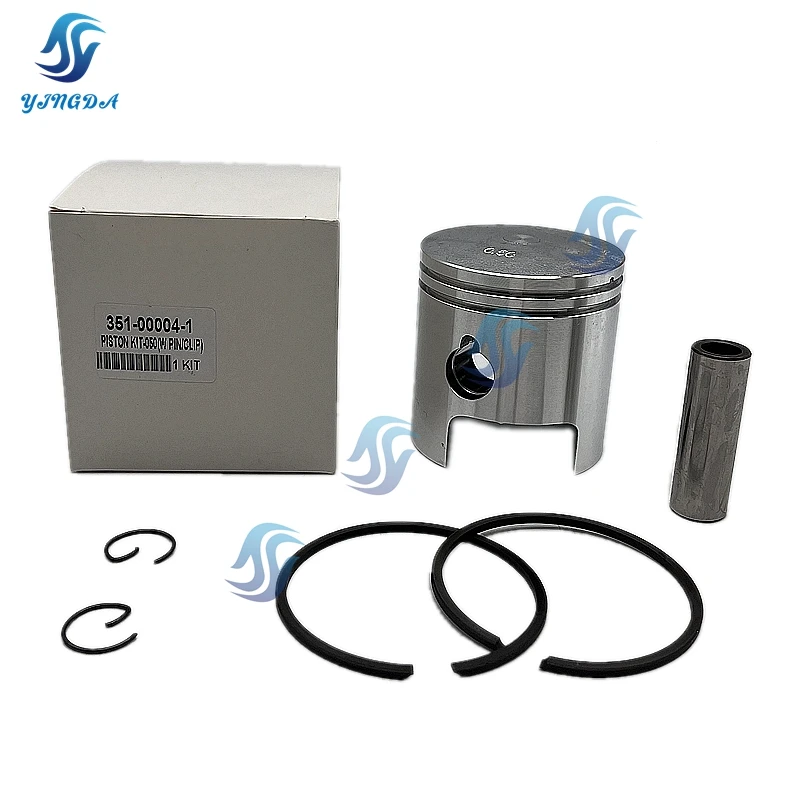 Piston (0.5MM O/S) Set 050 with Piston Ring For Tohatsu 9.9HP 15HP 2 Stroke Outboard 351-00004-1 351-00014-1