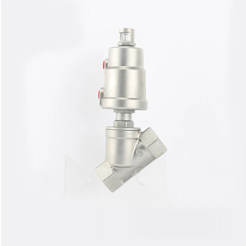 DN15 Stainless Steel Pneumatic Actuator Angle Seat Valve Pneumatic Seat Valve 16bar for Steam Gas Oil Normally Closed