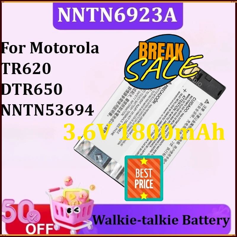 

For Motorola TR620/DTR650 NNTN53694 Walkie-talkie Battery NEW NNTN6923A 3.6V 1800mAh