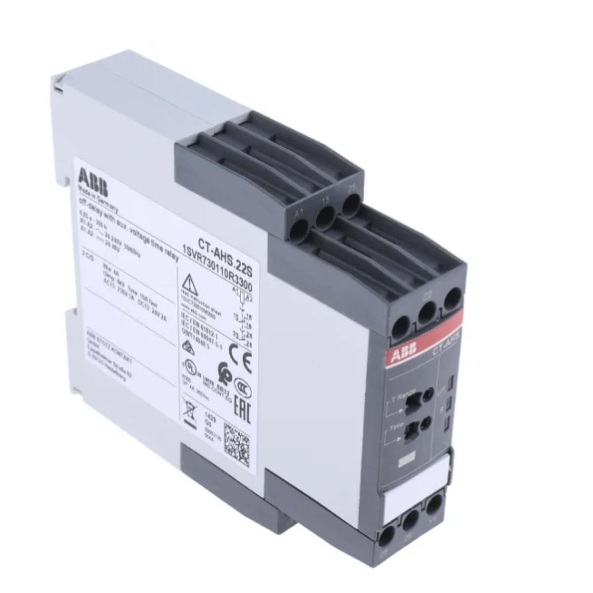 

10081685 CT-AHS.22S,2c/o,24-48VDC,24-240VAC Time relay 1SVR730110R3300