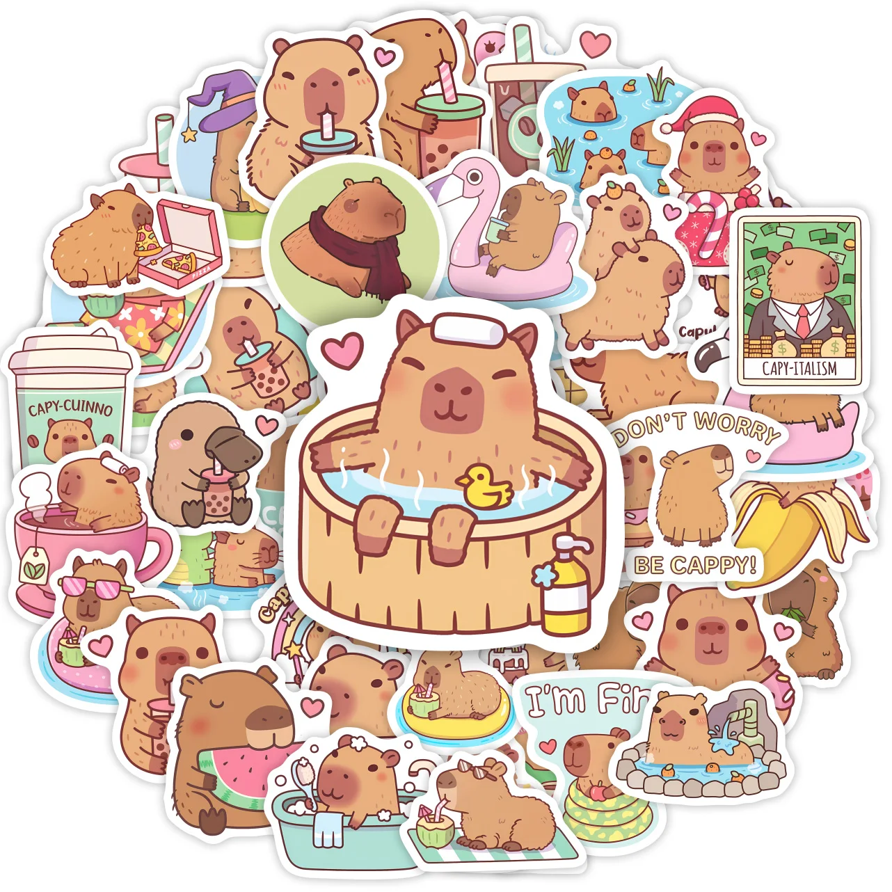 Kawaii Guinea Pig Stickers Cartoon Funny Toys Anime Cute Pet Animal DIY Sketch Gift for Phone Laptop Scrapbooking Waterproof