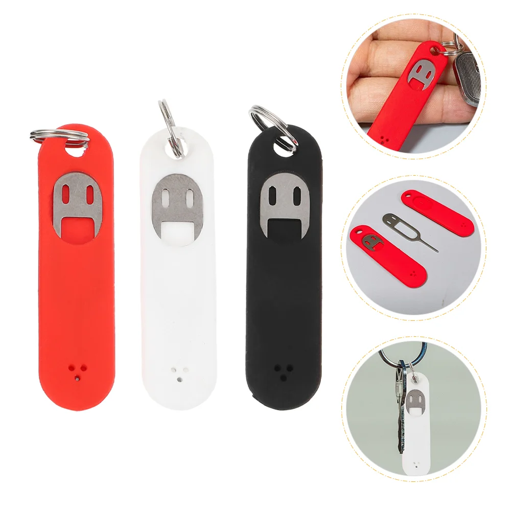 3 Pcs Pick up Needle Chip Removal Tool Keychain Openning Phone Remover Chips Phones Eject