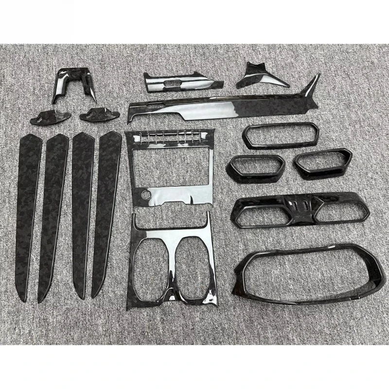 Forged Carbon Fiber Interiors Kit ( 17 Piece) for Lambo URUS 2018-2019 Stick Cover Carbon Body Kits Trims Car Parts
