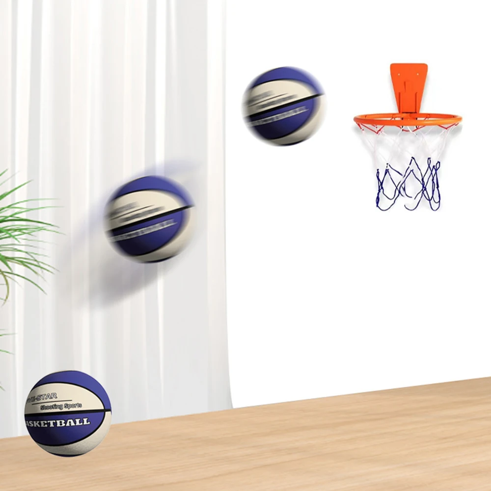 Indoor Practice Foam Basketball - 7-inch zeer elastische, stille Swish Ball - Ideale indoor trainingsbal voor kinderen en jongeren