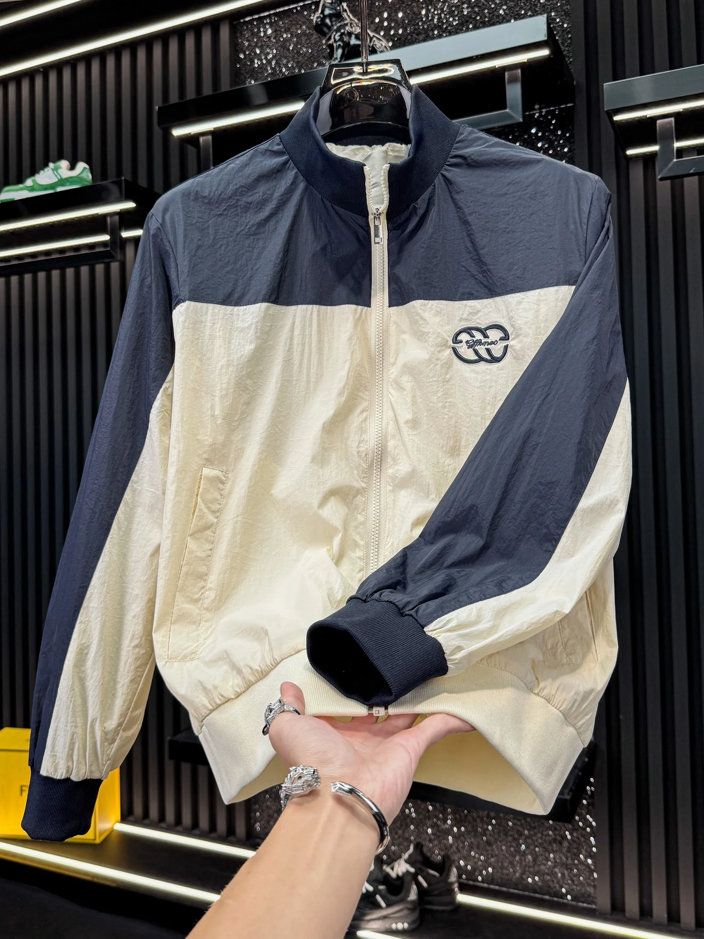 

Повседневная модная мужская куртка с воротником-стойкой, верхняя одежда, весенне-осенняя новинка, универсальная стильная брендовая рубашка высокого класса для мужчин