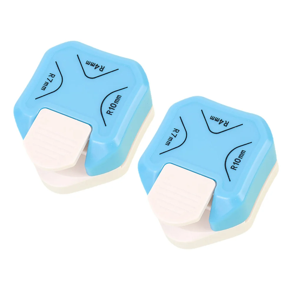 2 قطعة خرامة الزاوية الورقية متعددة زاوية حافة القاطع الجولة مقلوب الزاوية المتقلب المحمولة DIY بها بنفسك سكرابوكينغ أداة للحرف اليدوية