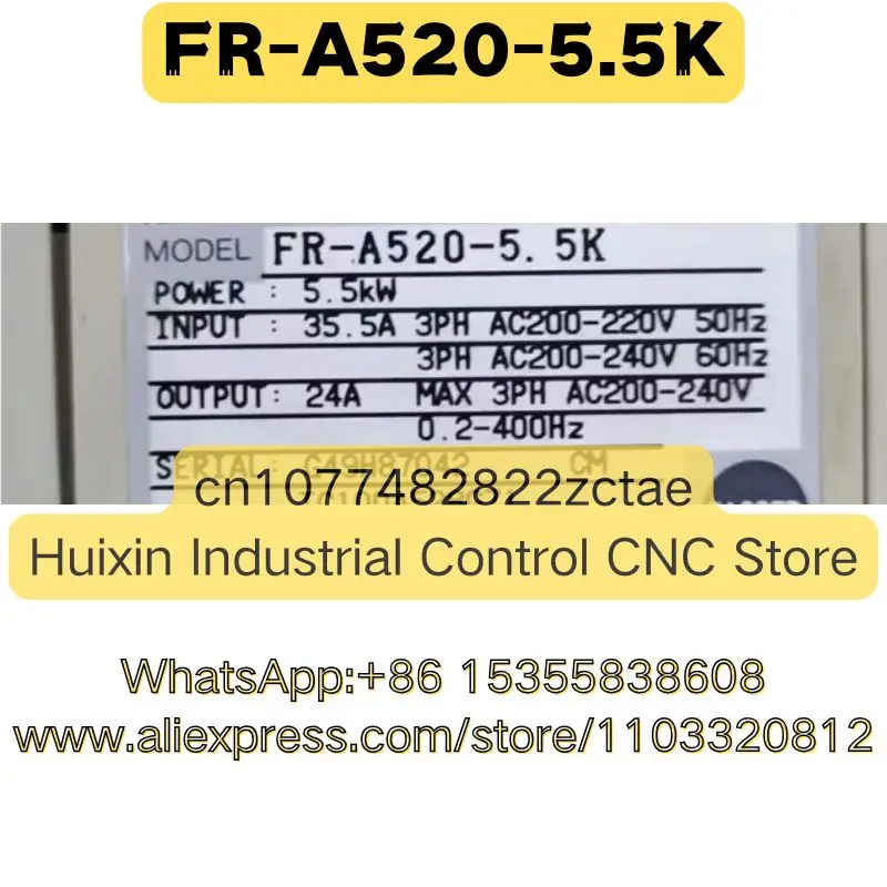 Second-hand Frequency Converter FR-A520-5.5K FR A520 5.5K Normal Function Tested OK