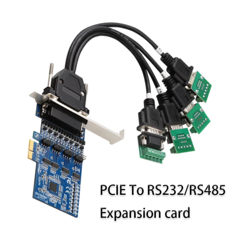 

Адаптер расширения PCI Express Удлинитель карты расширения Конвертер PCIe промышленного класса Последовательный порт PCIE в RS485/RS232 Riser Card