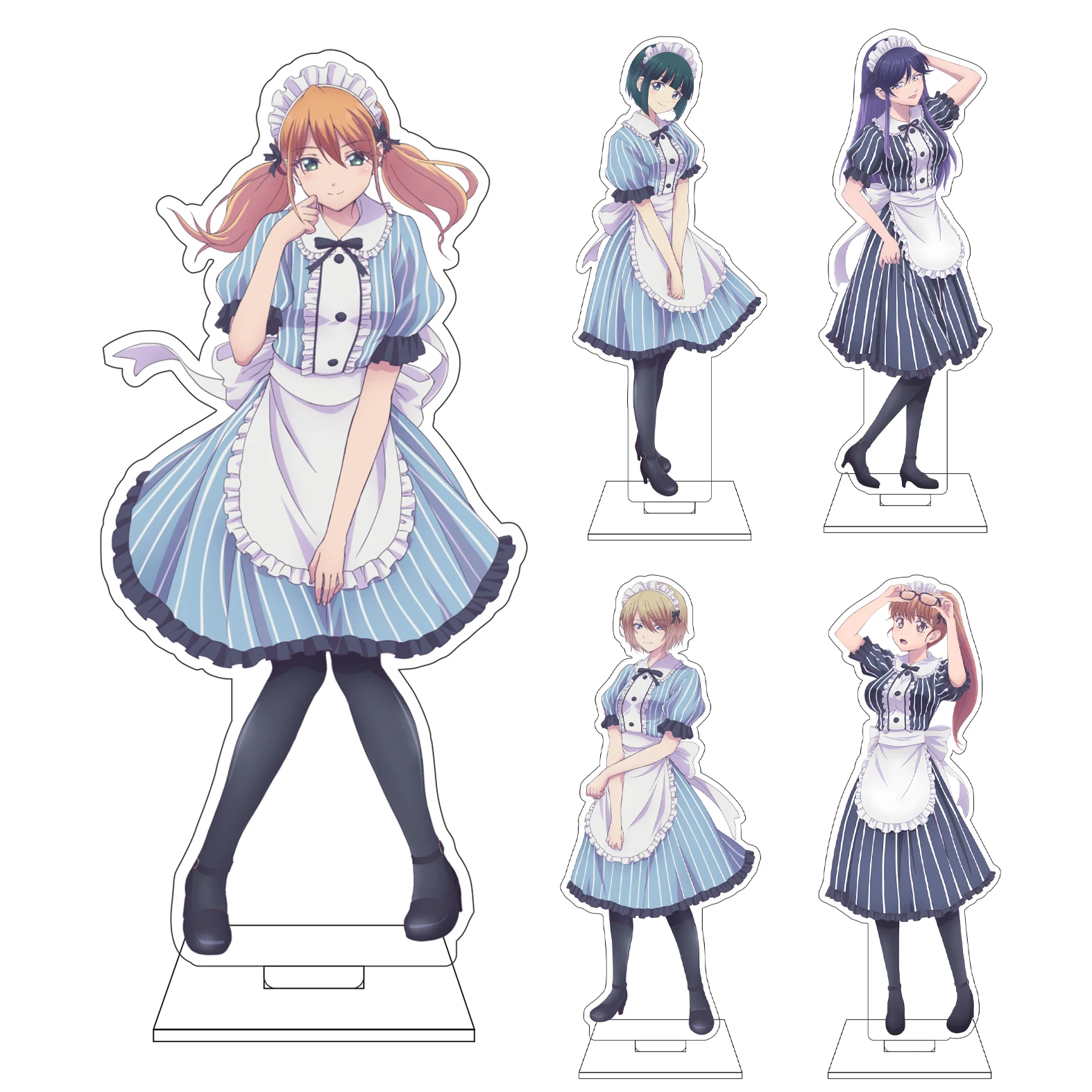 Figura Acrílica de 16CM del Anime The Goddess Cafe Terrace, Soporte de Exhibición, Hōōji Kureha, Kasumi Hayato, Adornos, Regalo