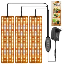 LED Grow Light for Indoor Plants Full Spectrum Ultra-Thin Sunlight Plant Light Panel Under Cabinet Grow Lamp with Timer Dimmable