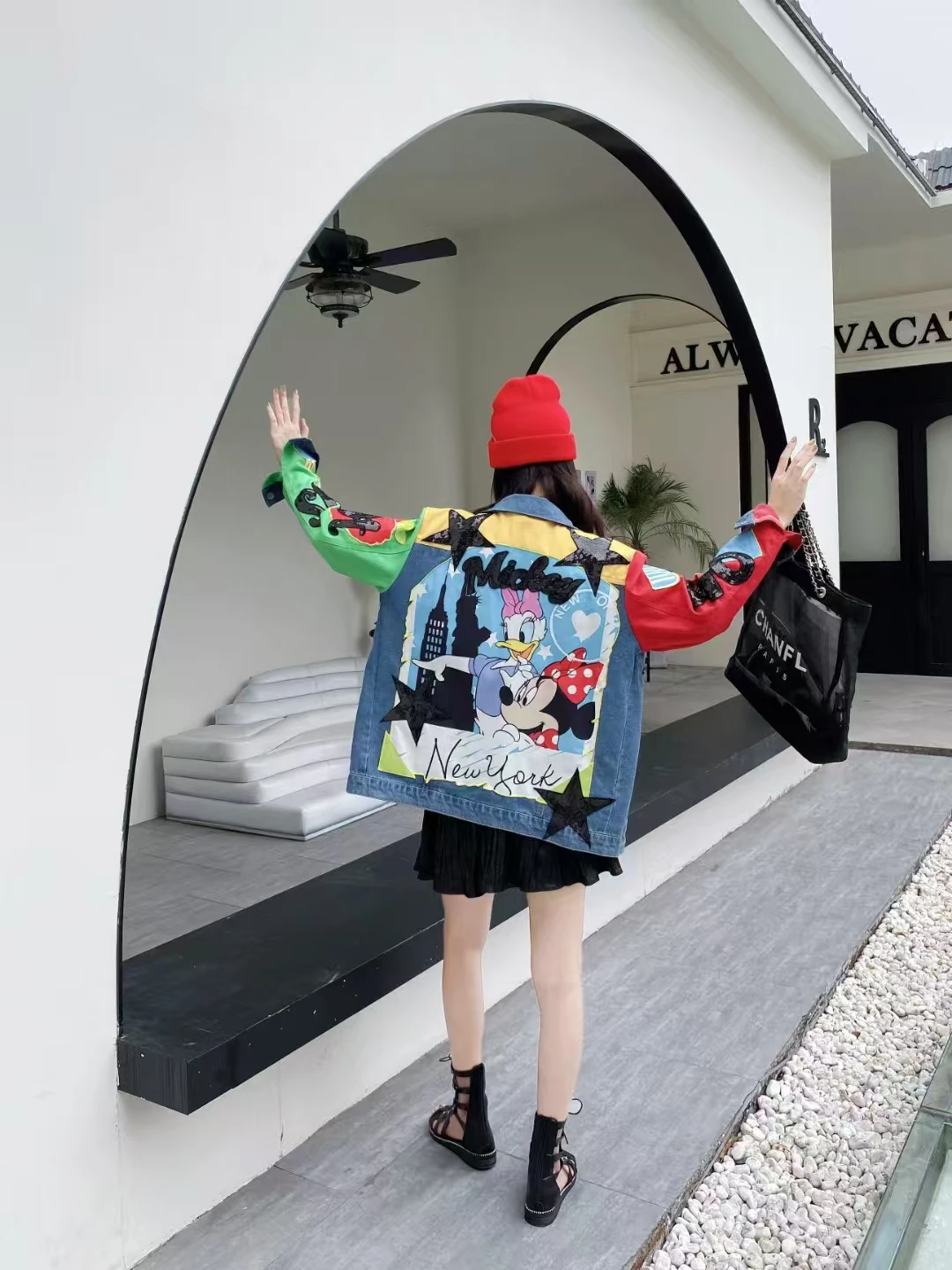 2025 Spring and Autumn Fashion Casual Versatile Denim Jacket Loose Long Sleeve Top Heavy Stitching Denim Jacket for Women