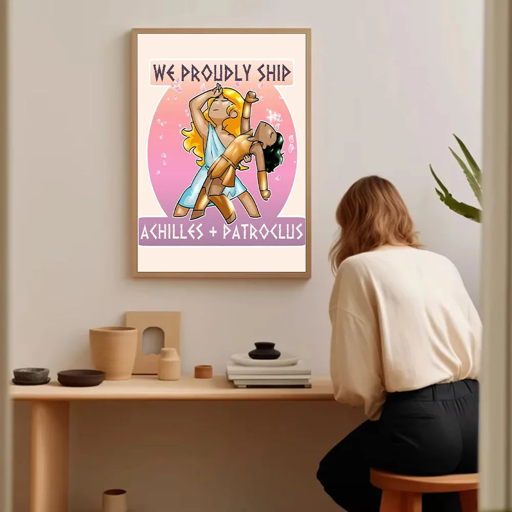 الأساطير اليونانية القديمة قماش جدار الفن بوسيدون هرقل أخيل اللوحة ديكور المنزل هدية ديكور #5