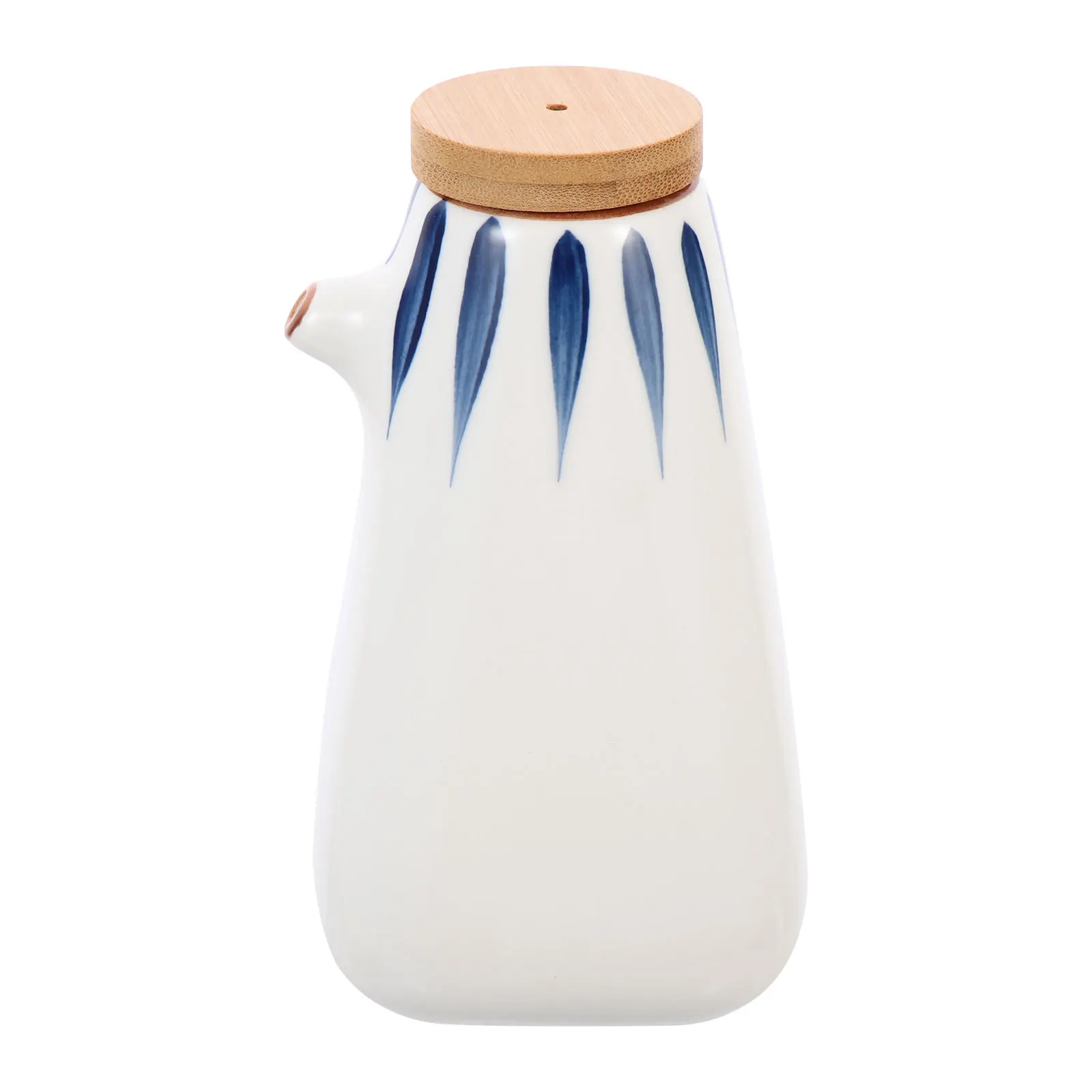 

Ceramic Seasoning Bottle Kitchen Oil Pot Hand Painted Vinegar Jar Dispenser Sauce Container Hygienic Corrosion Resistant Easy