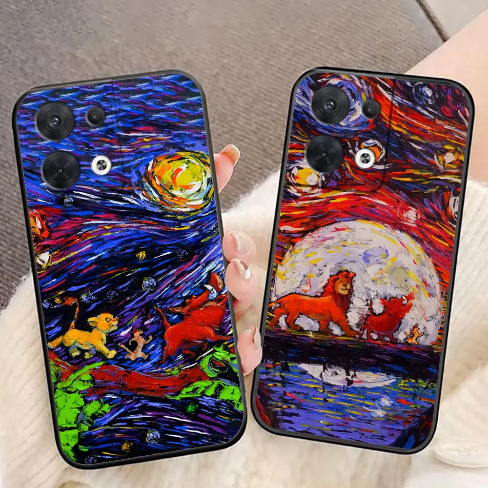 Граффити Art The Lion King Hakuna Matata Чехол для телефона для OPPO RENO 11 11F 10 8 8T 7 7Z 6 6Z 5 4 FIND X3 LITE 4F Чехол Funda